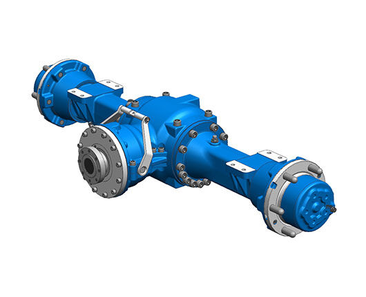 Planetenachsgetriebe mit integrierter Bremse und Sperrdifferential